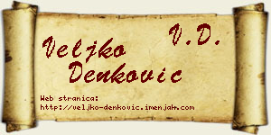 Veljko Denković vizit kartica